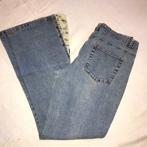Metro Girl Jeans with Lace Panel Inserts